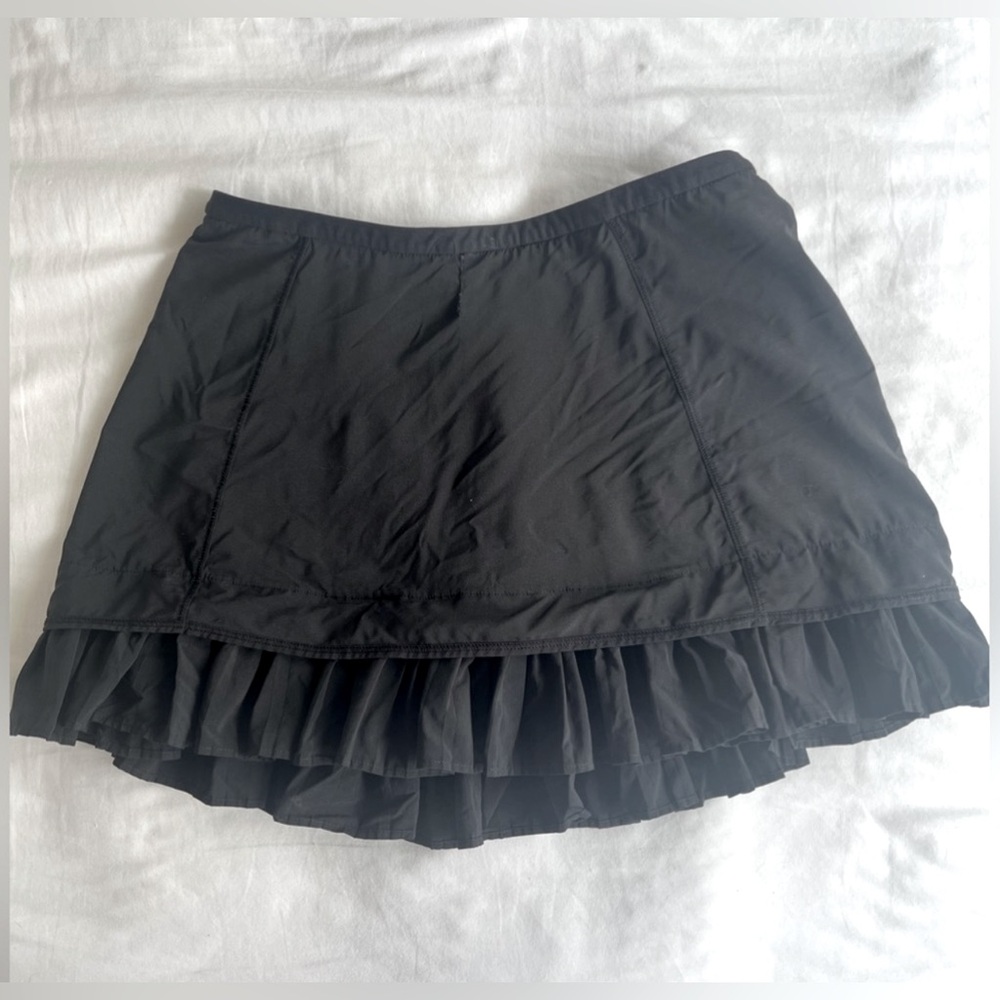 Lululemon Ruffled Black Tennis Skirt [Sz. 2]